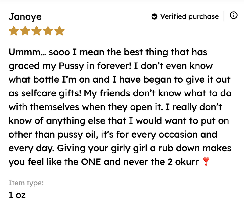Pussy Oil