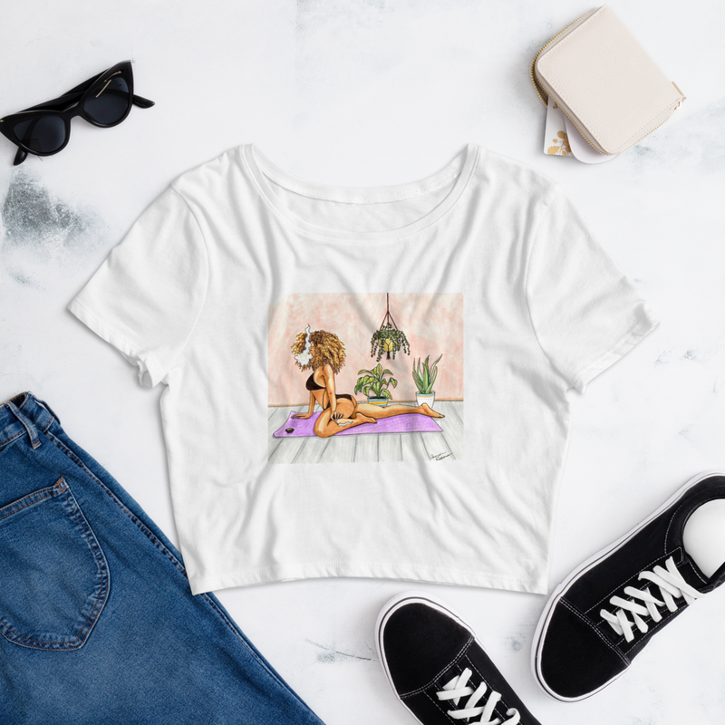 Smoking Yoga Goddess Crop-Top - AshleyAsatu