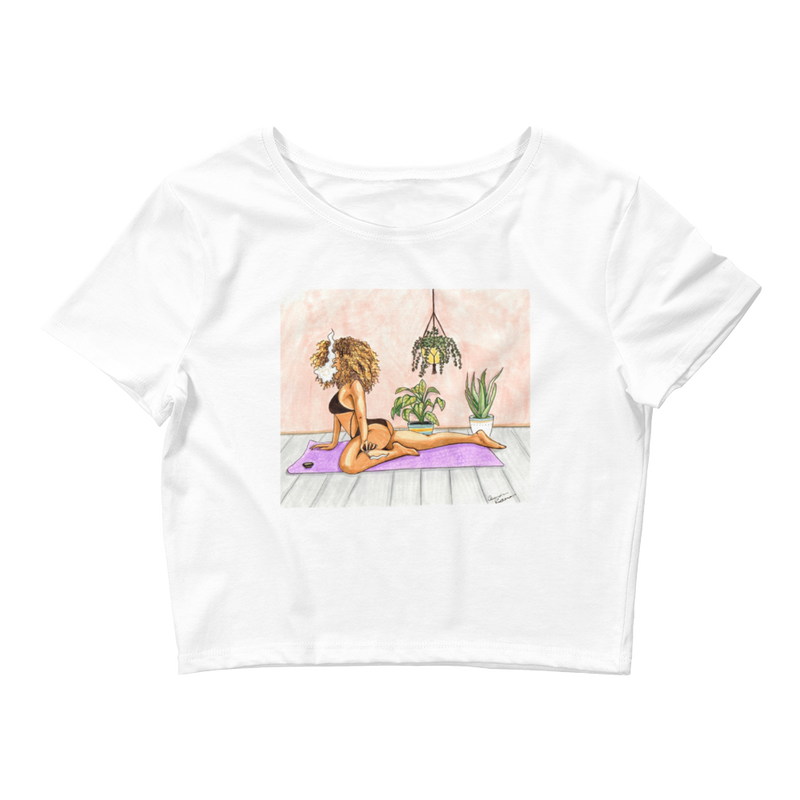 Smoking Yoga Goddess Crop-Top - AshleyAsatu
