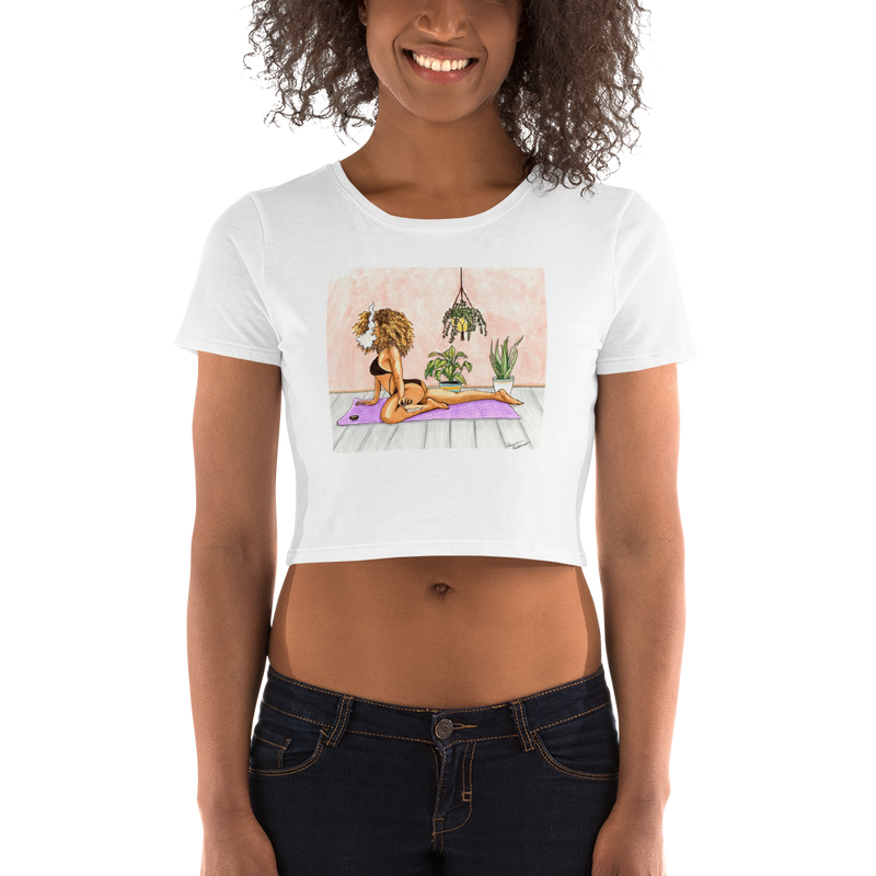 Smoking Yoga Goddess Crop-Top - AshleyAsatu
